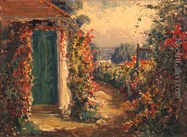 Path By The Garden Oil Painting - William Adam