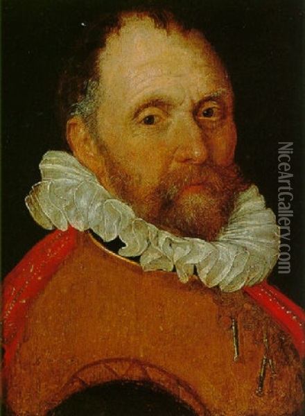 Portrait Of A Man Wearing A Ruff Oil Painting - Cornelis Ketel