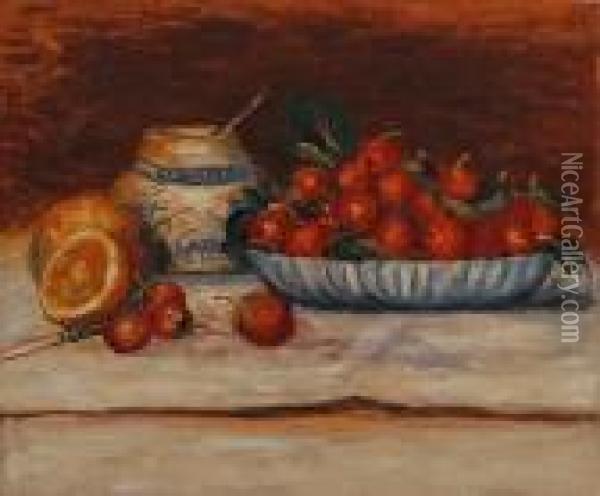 Strawberries Oil Painting - Pierre Auguste Renoir