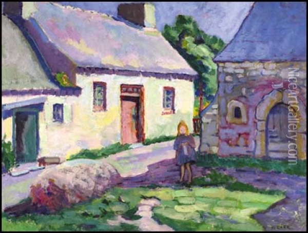 Cottage, St. Efflam Oil Painting - Emily Carr