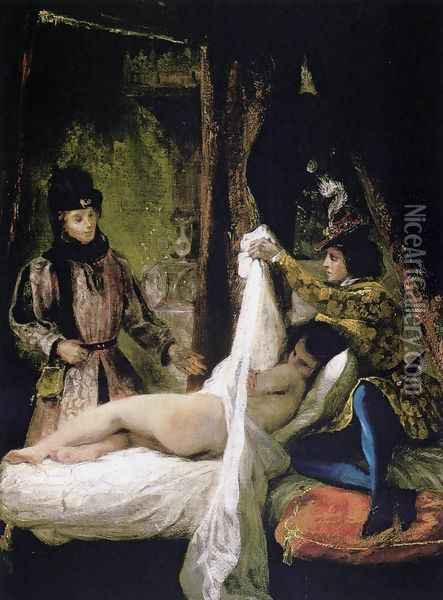 Louis d'Orleans Showing his Mistress 1825-26 Oil Painting - Eugene Delacroix