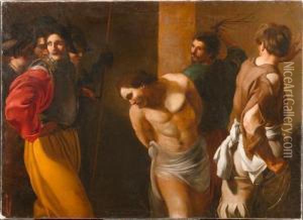 The Flagellation. Oil Painting - Bartolomeo Manfredi