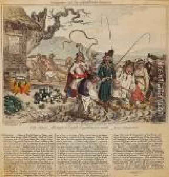 'consequences Of A Successful French Invasion', No. Iii, Plate 2d Oil Painting - James Gillray