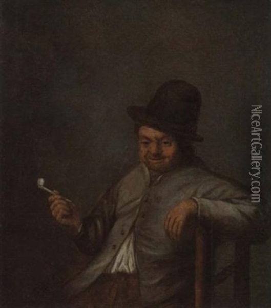 Ein Bauer Mit Tonpfeife Oil Painting - Cornelis Dusart
