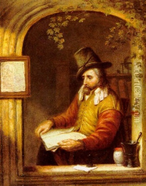 The Chemist In Meditation Oil Painting - Charles Bird King