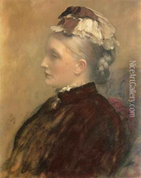 Alexandra Leighton (Mrs. Sutherland Orr) Oil Painting - Lord Frederick Leighton