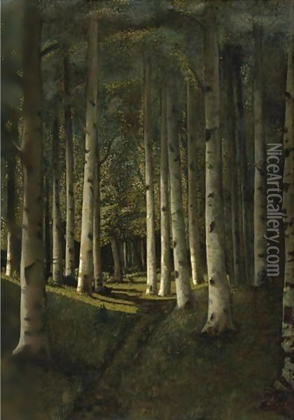 Birch Grove, 1881 Oil Painting - Arkhip Ivanovich Kuindzhi