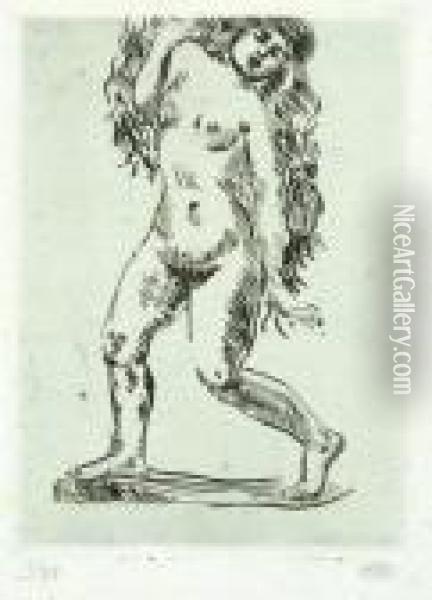 Bacchante Oil Painting - Aristide Maillol