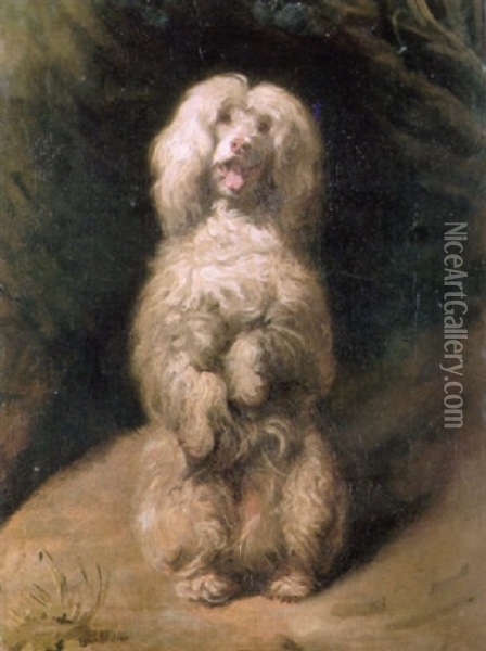 The Begging Poodle Oil Painting - Henry Bernard Chalon