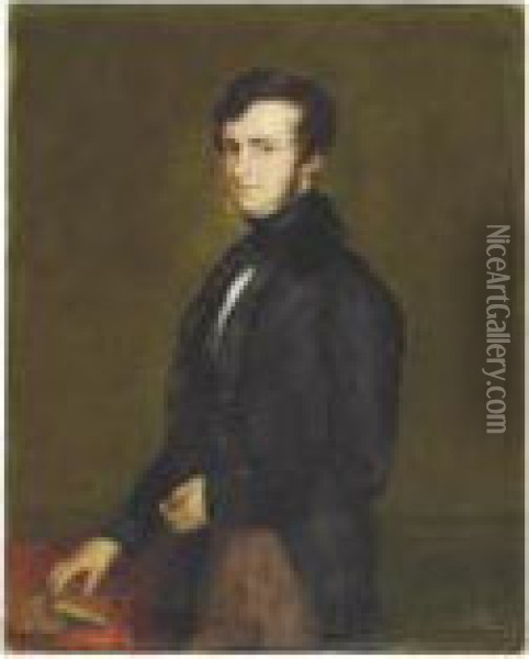 Portrait Of John Davies Gilbert Oil Painting - John Linnell