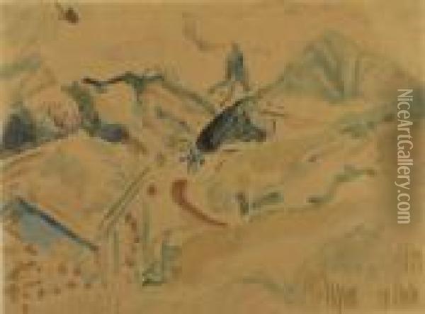 Stafelalp Mit Tinzenhorn Oil Painting - Ernst Ludwig Kirchner