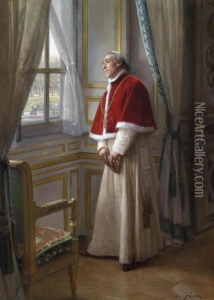 Thoughtful Pope Oil Painting - Jose Frappa