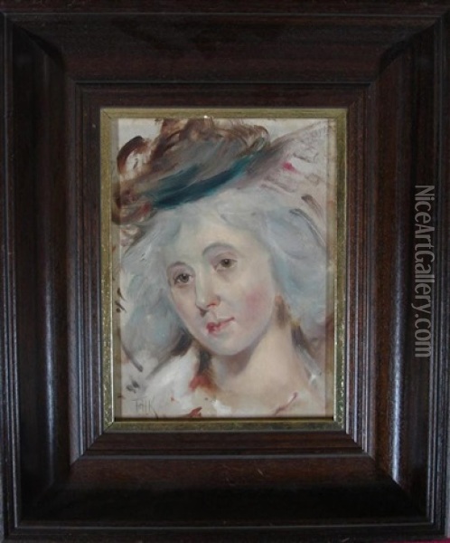 Portrait Of A Fair Lady Oil Painting - Frederik Hendrik Kaemmerer