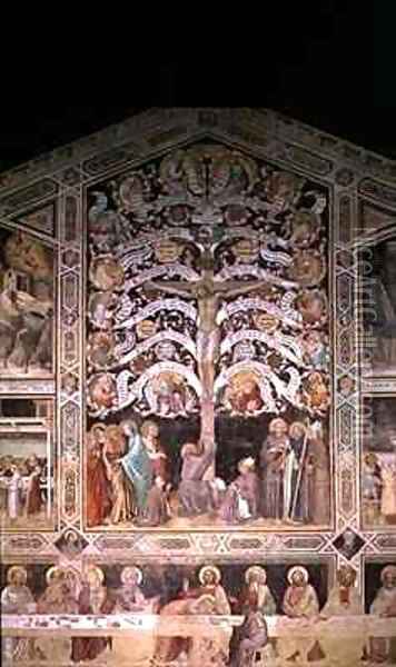 The Tree of Life and The Last Supper Oil Painting - Taddeo Gaddi
