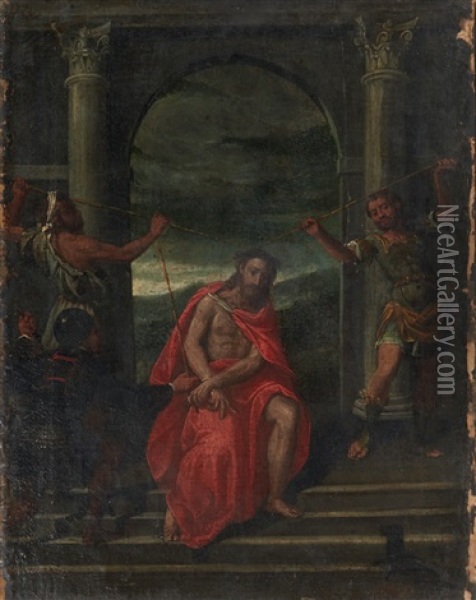 La Flagellation Du Christ Oil Painting - Benedetto Caliari