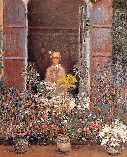 Camille At The Window Oil Painting - Claude Oscar Monet