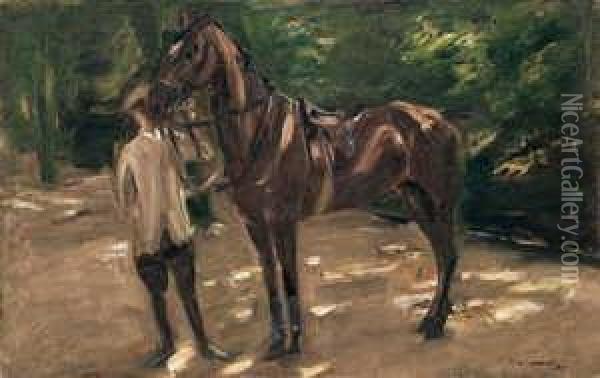 Reitknecht Mit Pferd Oil Painting - Max Liebermann
