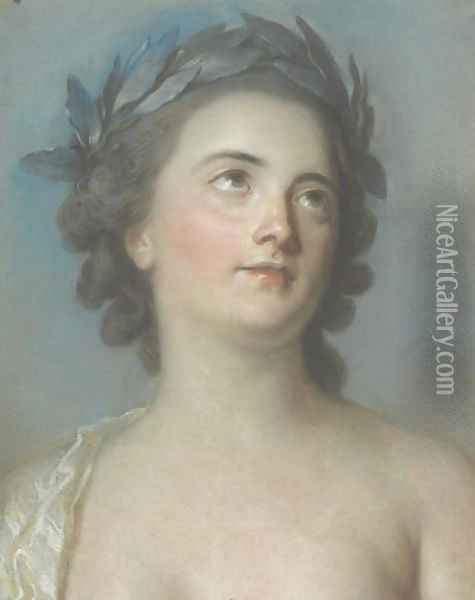 Presumed portrait of Mademoiselle Clairon Oil Painting - Adelaide Labille-Guyard