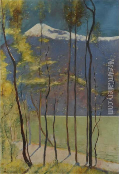 Fruhling Am Gardasse (spring On Lake Garda) Oil Painting - Lesser Ury