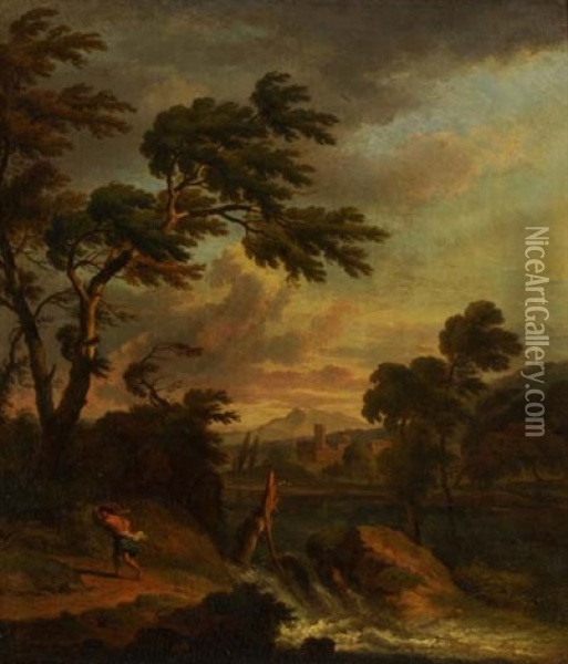 Nachfolger Landschaft Oil Painting - Jan Van Huysum