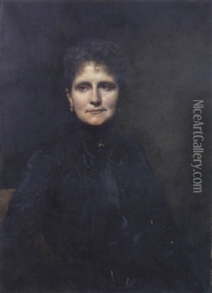 Portrait De Madame Sylvain Chateau Nee Celeste Bonhomme Oil Painting -  Carolus-Duran