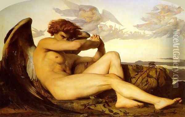 The Fallen Angel Oil Painting - Alexandre Cabanel