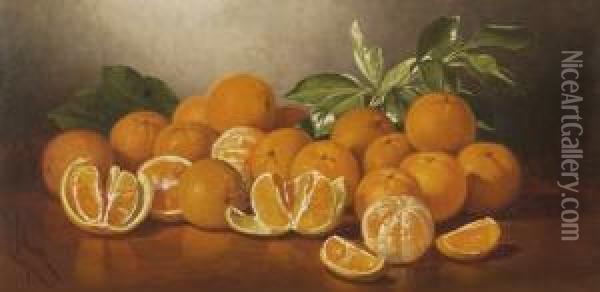 Still Life Withoranges Oil Painting - Edward Chalmers Leavitt