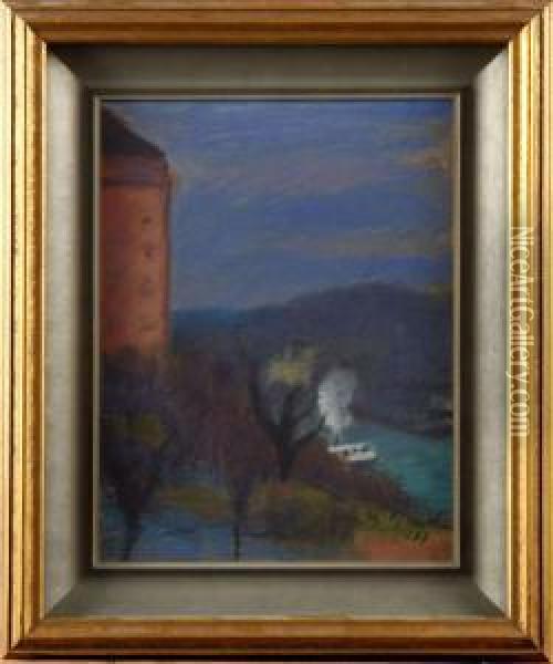 Stockholmsinlopp Oil Painting - Hjalmar Grahn