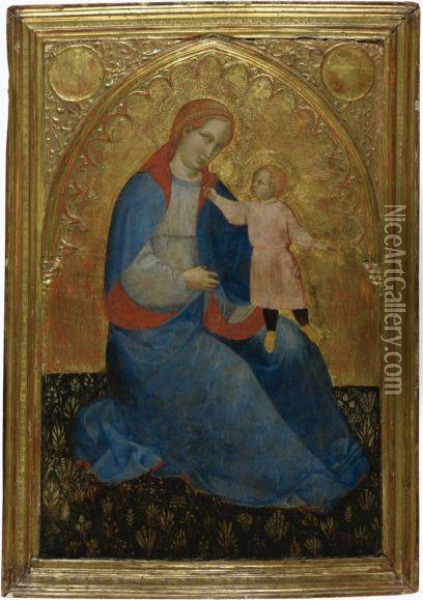 The Madonna And Child ('madonna Of Humility') Oil Painting - Jacobello Del Fiore