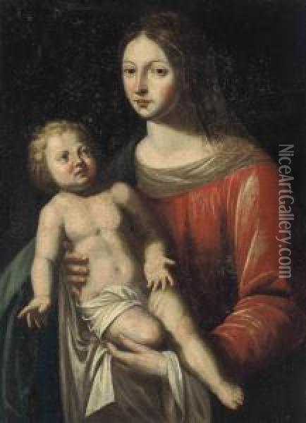 The Virgin And Child Oil Painting - Jean Tassel