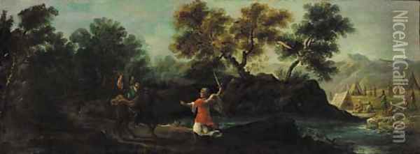 Balaam and the Angel Oil Painting - Italian School