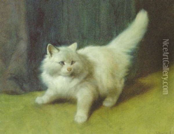 A White Persian Oil Painting - Arthur Heyer
