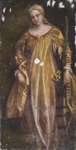 Saint Catherine Oil Painting - Paolo Veronese (Caliari)