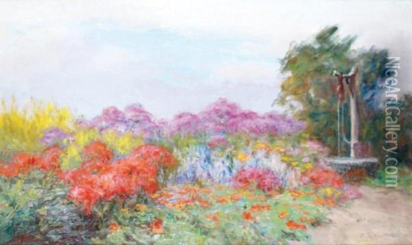Jardin Fleuri Oil Painting - Francois Richard De Montholon
