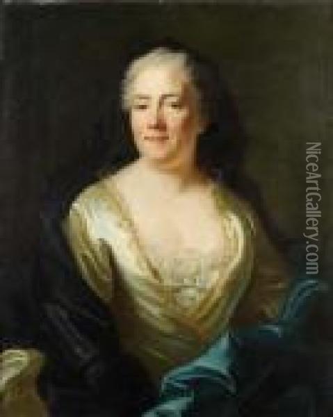 Portrait De Femme De Qualite, Dite La Princesse Oil Painting - Hyacinthe Rigaud