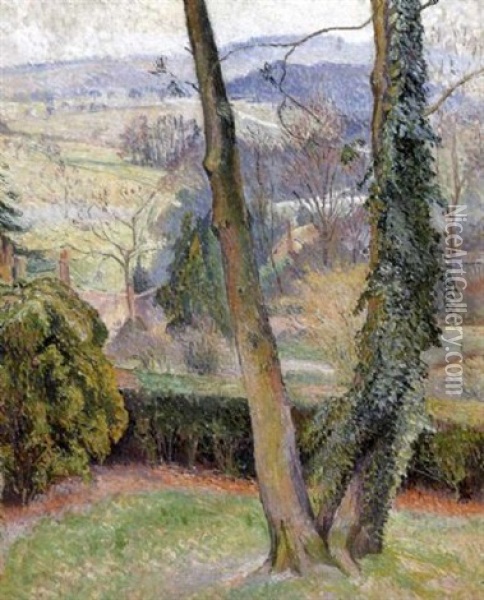 South East Knoyle Oil Painting - Lucien Pissarro