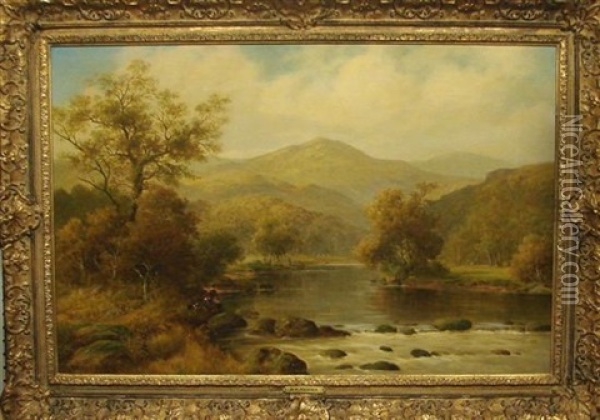 Expansive Landscape Oil Painting - William Henry Mander