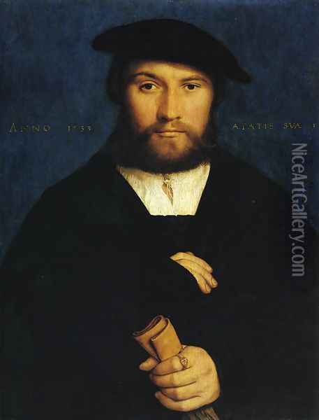 Portrait of a Member of the Wedigh Family 1533 Oil Painting - Hans Holbein the Younger