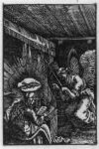 The Fall And Redemption Of Man (bartsch, Holl. 1-40; Winzinger 25-64) Oil Painting - Albrecht Altdorfer