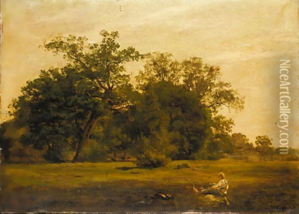 A Lazy Afternoon Oil Painting - Johann Sperl