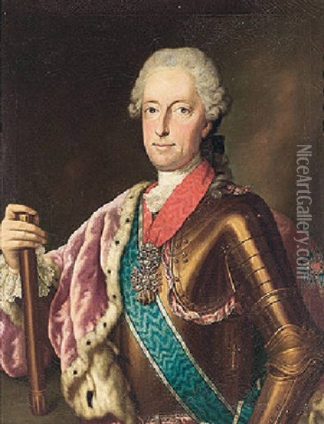 Portrait Of Maximilian Joseph Iii, Kurfurst Von Bayern Oil Painting - George de Marees