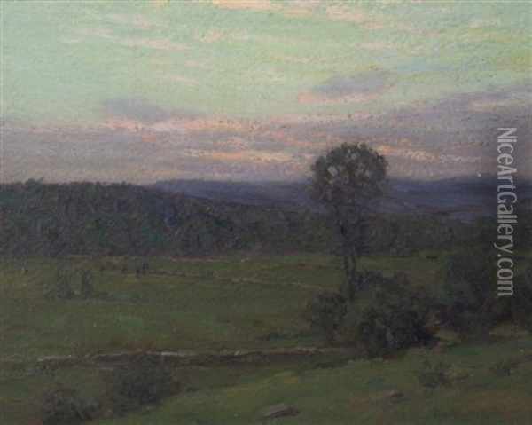 Hillside At Dusk Oil Painting - Charles Warren Eaton