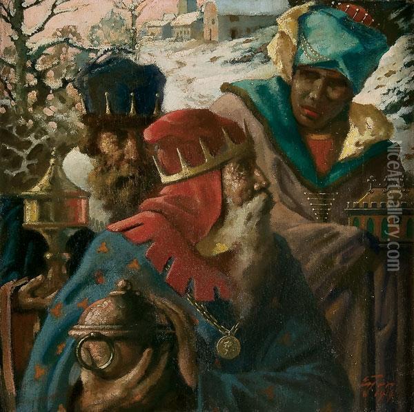 The Three Kings Oil Painting - Gustav Eyer