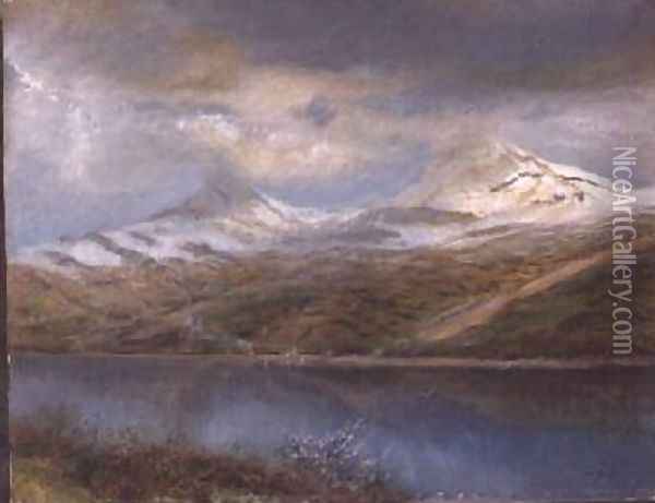 Landscape in the Tatra Mountains Oil Painting - Laszlo Mednyaszky