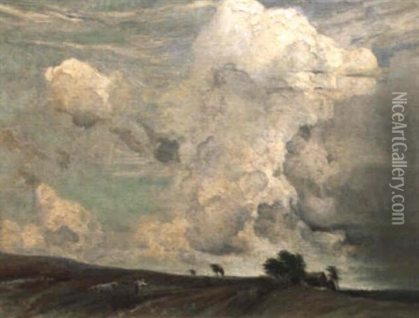 Approaching Storm Oil Painting - Emanuel Phillips Fox
