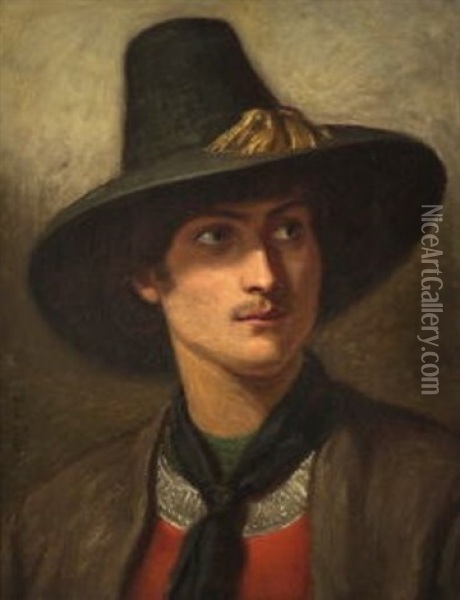Junger Tiroler Oil Painting - Maximilian Stieler