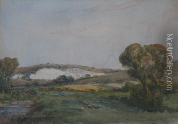 Pepper Quarry, Amberley, Sussex Oil Painting - Frederick James Kerr