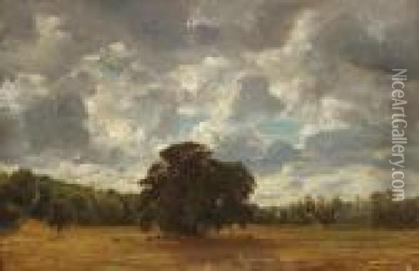 Paysage Au Ciel Orageux Oil Painting - Paul Huet
