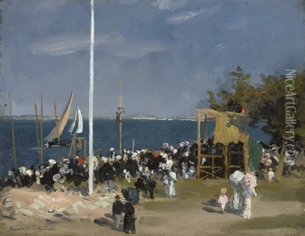 Regatta, Le Croisic Oil Painting - Bernhard Sickert