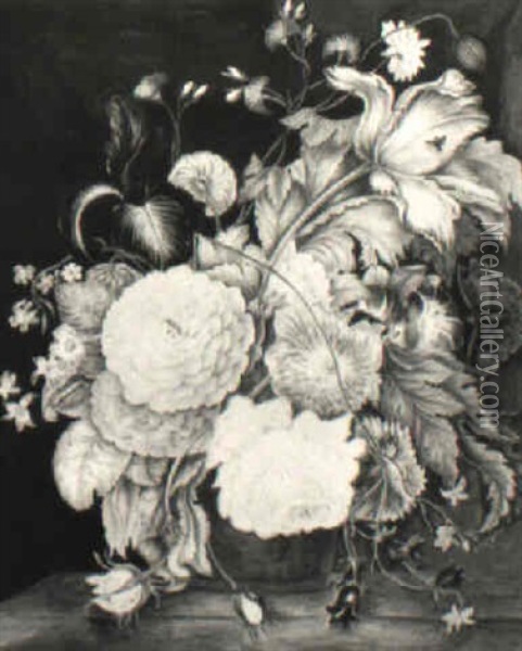 Floral Oil Painting - Jan van Os